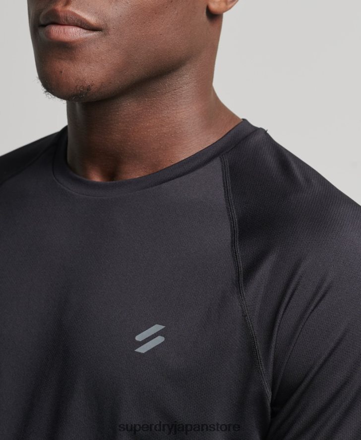 トレインプレミアム半袖Tシャツ 男性 Superdry 衣類 黒 2J62PZ5386