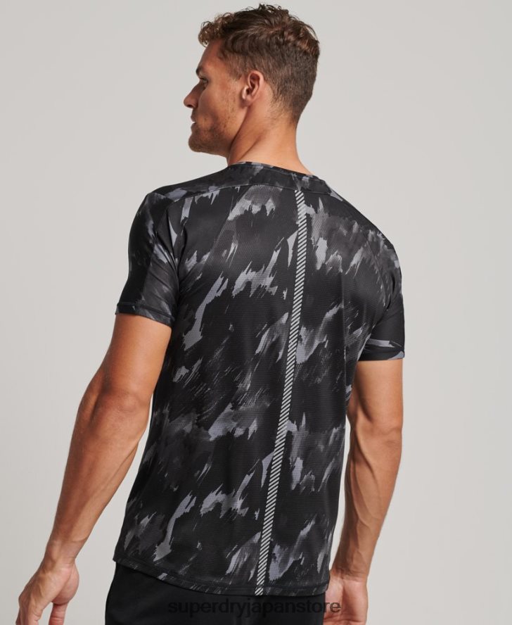 ランニング半袖Tシャツ 男性 Superdry 衣類 濃い灰色 2J62PZ5393