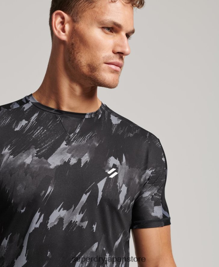 ランニング半袖Tシャツ 男性 Superdry 衣類 濃い灰色 2J62PZ5393