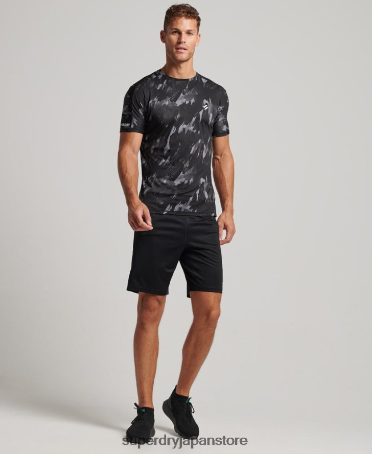 ランニング半袖Tシャツ 男性 Superdry 衣類 濃い灰色 2J62PZ5393