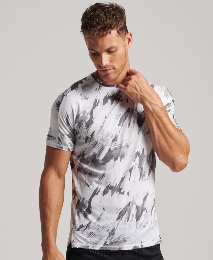 ランニング半袖Tシャツ 男性 Superdry 衣類 グレー 2J62PZ5394