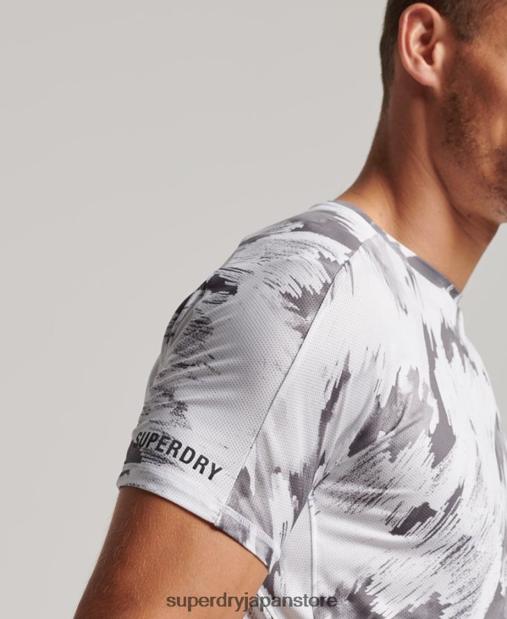ランニング半袖Tシャツ 男性 Superdry 衣類 グレー 2J62PZ5394