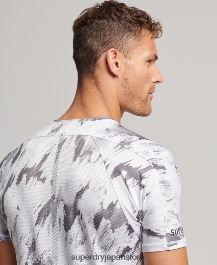 ランニング半袖Tシャツ 男性 Superdry 衣類 グレー 2J62PZ5394