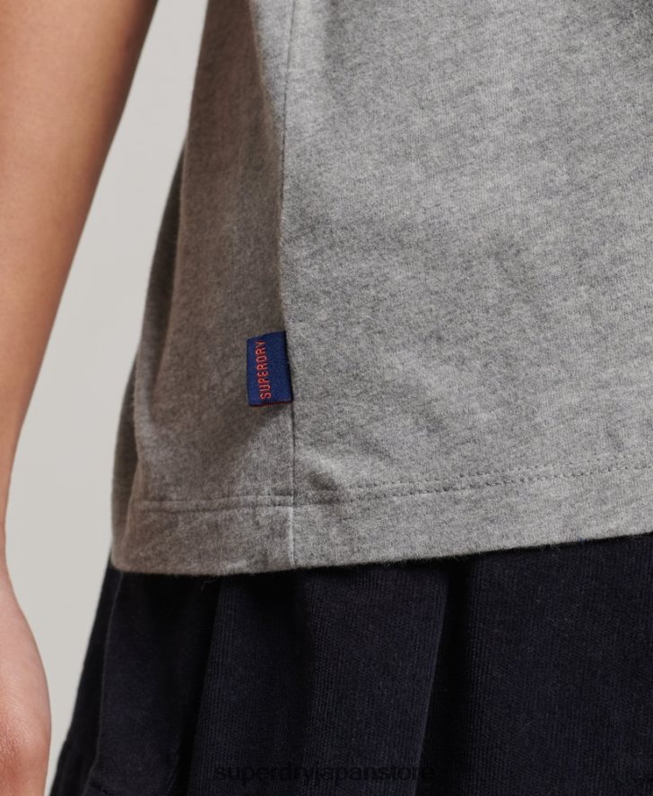 オーガニックコットン ヴィンテージ ベースボール T シャツ 女性 Superdry 衣類 緑 2J62PZ6186