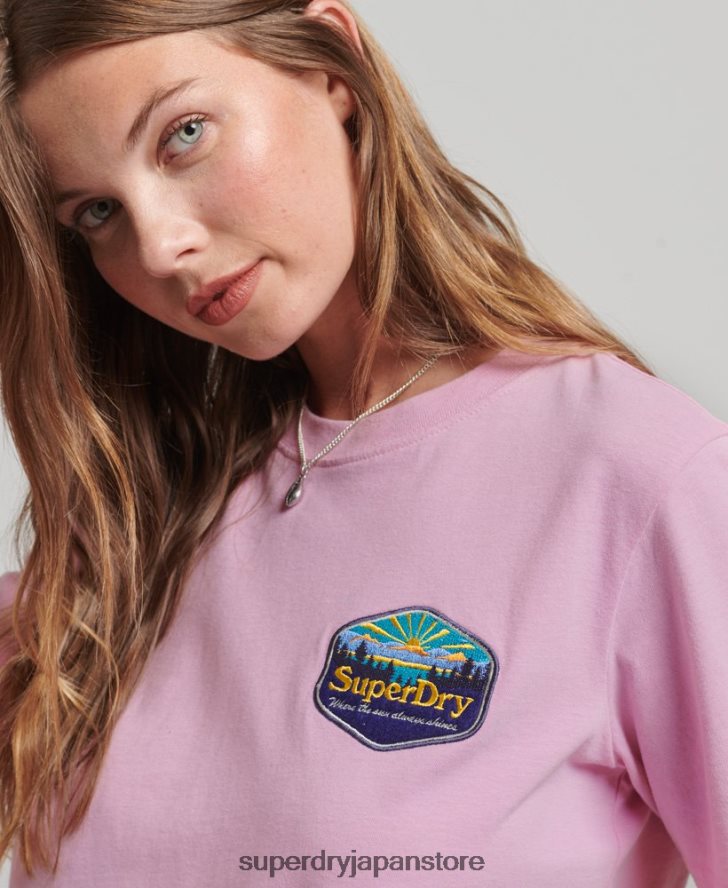 トラベルTシャツ 女性 Superdry 衣類 ピンク 2J62PZ6192