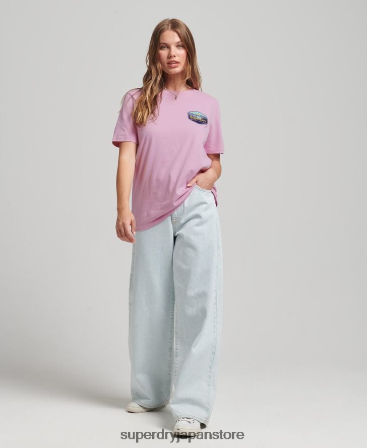 トラベルTシャツ 女性 Superdry 衣類 ピンク 2J62PZ6192
