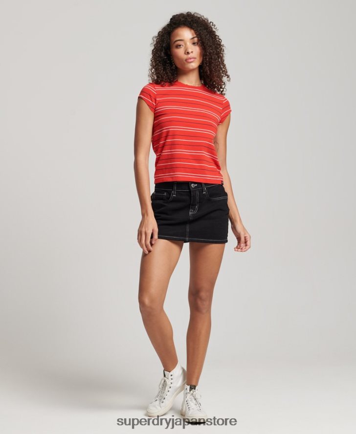 ヴィンテージ クロップド T シャツ 女性 Superdry 衣類 赤 2J62PZ6195