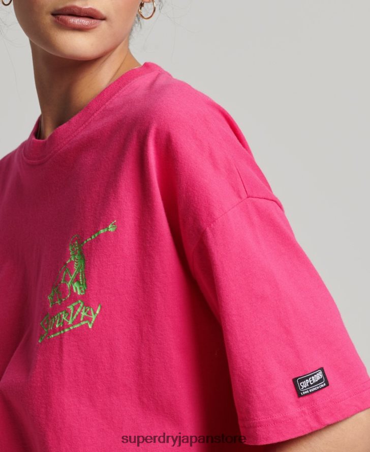 ヴィンテージカリTシャツ 女性 Superdry 衣類 ピンク 2J62PZ6198