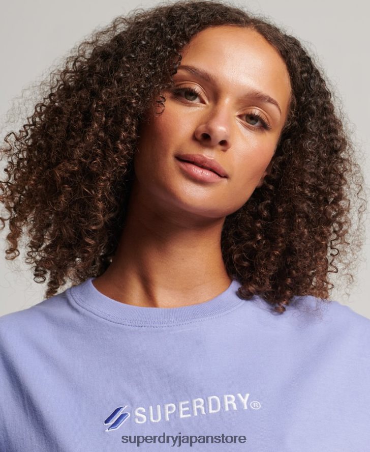 ロゴアップリケ ルーズTシャツ 女性 Superdry 衣類 紫 2J62PZ6199