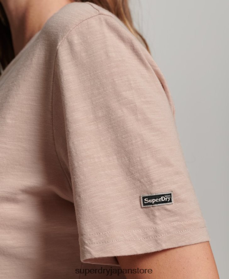 装飾グラフィックロゴ Tシャツ 女性 Superdry 衣類 ピンク 2J62PZ6205