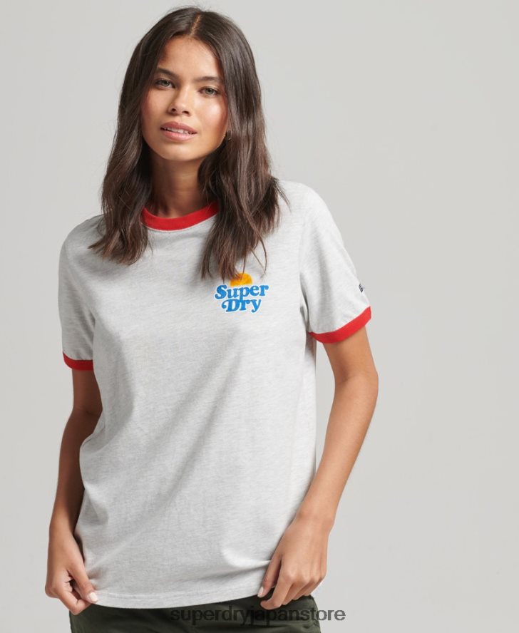 クーパーノスタルジアTシャツ 女性 Superdry 衣類 グレー 2J62PZ6209
