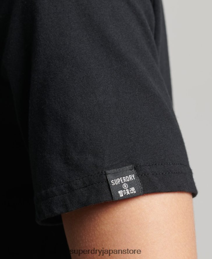 コアロゴTシャツ 女性 Superdry 衣類 黒 2J62PZ6211