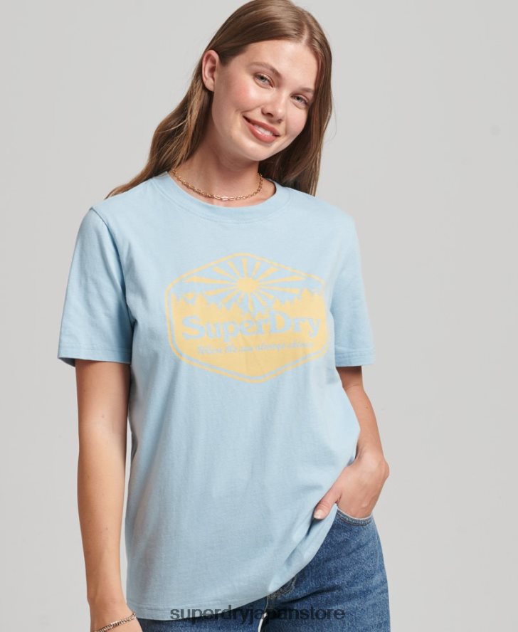 トラベルTシャツ 女性 Superdry 衣類 青 2J62PZ6213