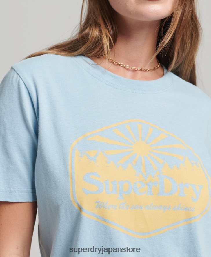 トラベルTシャツ 女性 Superdry 衣類 青 2J62PZ6213