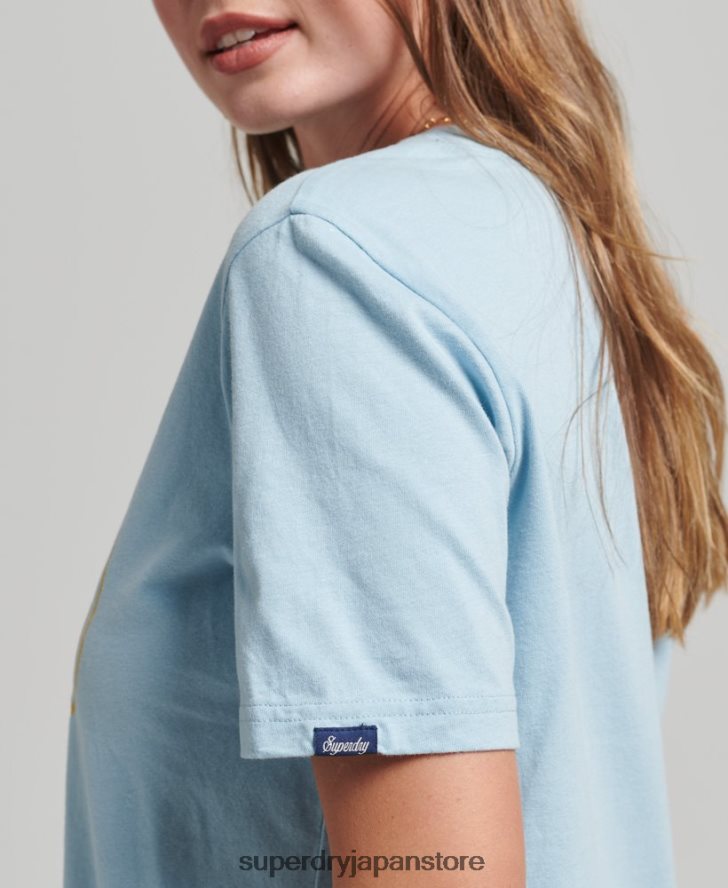 トラベルTシャツ 女性 Superdry 衣類 青 2J62PZ6213