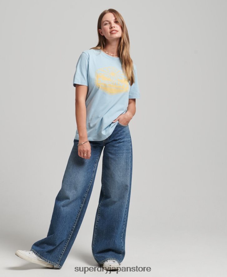 トラベルTシャツ 女性 Superdry 衣類 青 2J62PZ6213