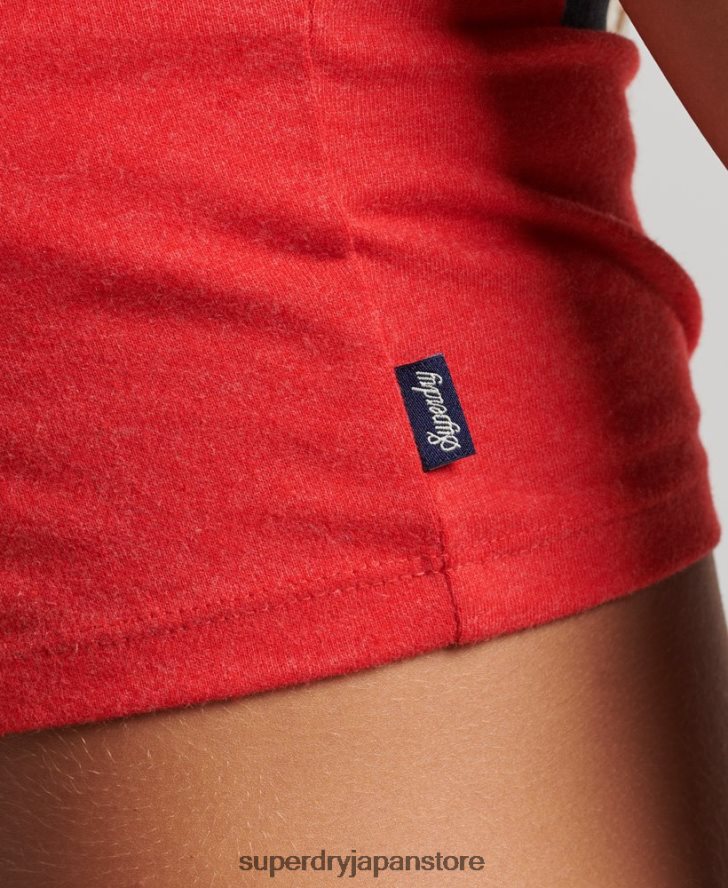 カレッジグラフィック クロップド Tシャツ 女性 Superdry 衣類 赤 2J62PZ6214