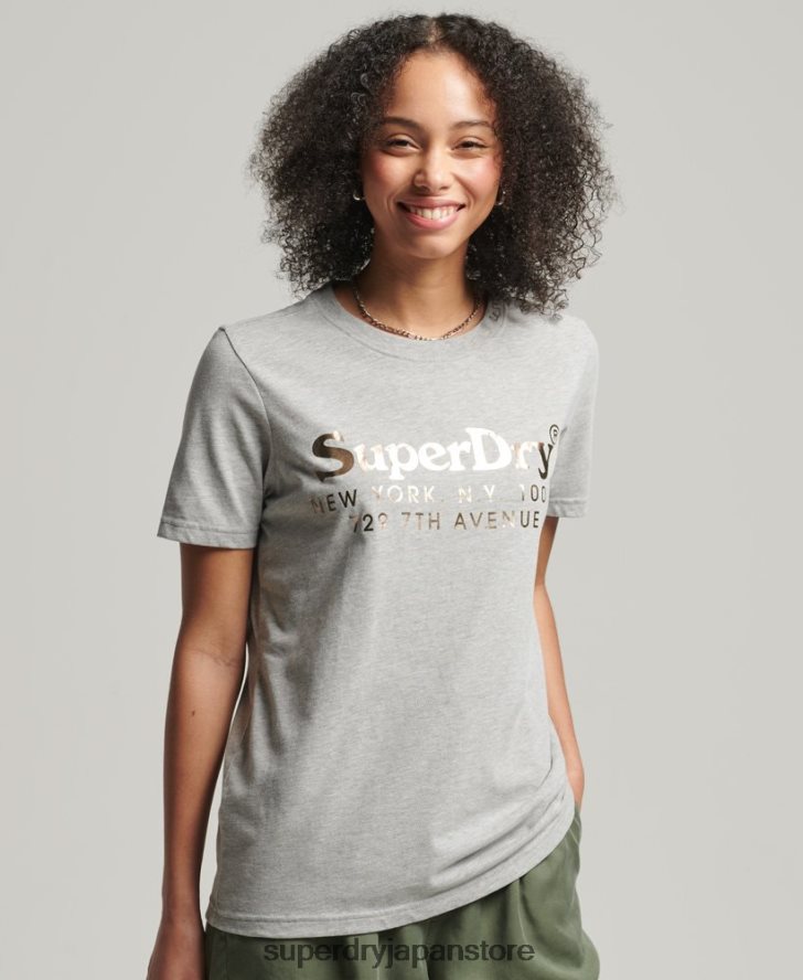 ヴィンテージ会場関心 T シャツ 女性 Superdry 衣類 グレー 2J62PZ6215