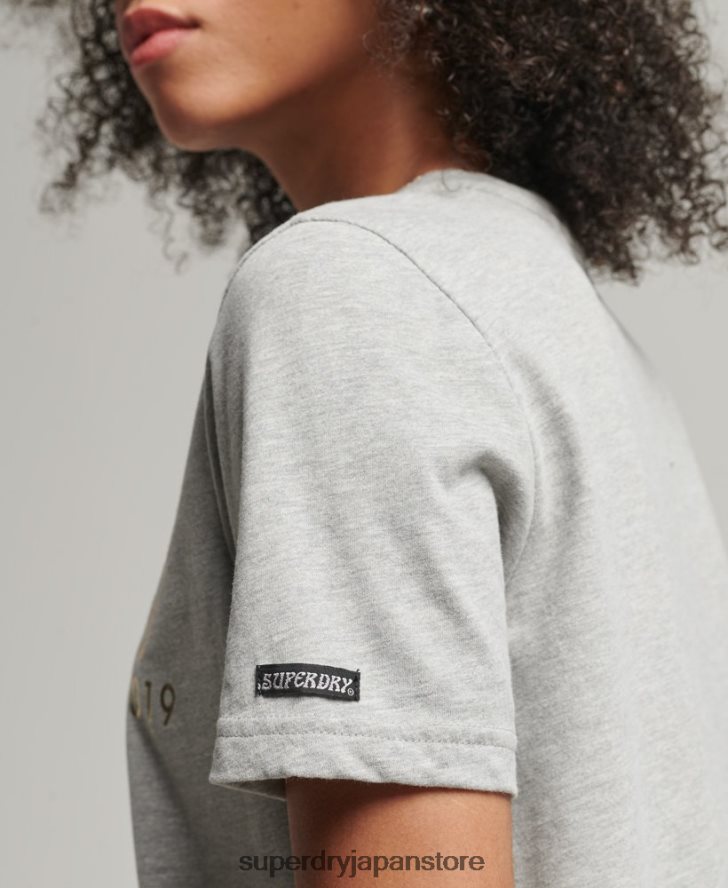 ヴィンテージ会場関心 T シャツ 女性 Superdry 衣類 グレー 2J62PZ6215