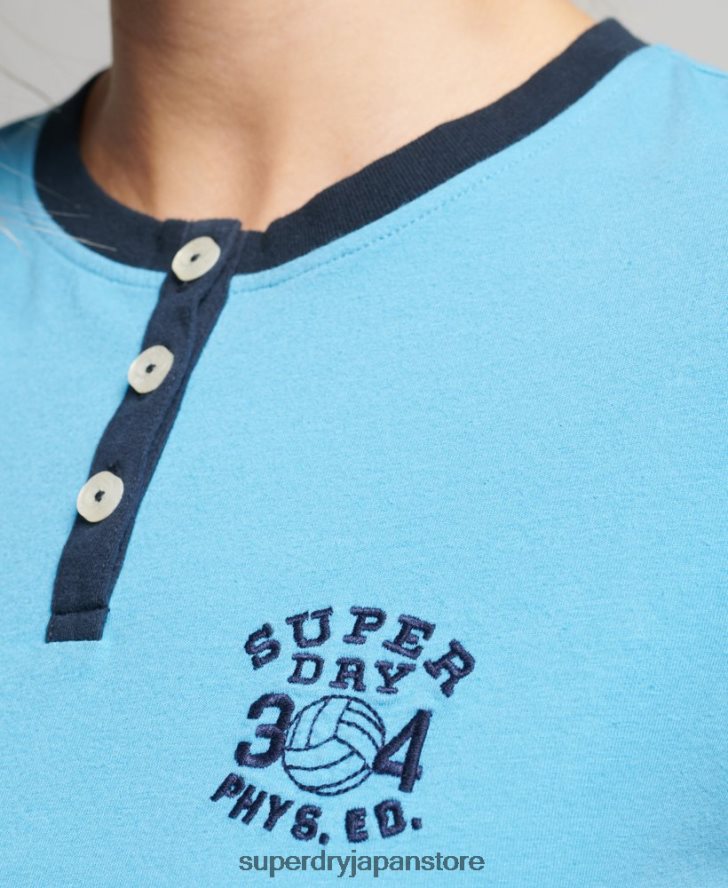 ヴィンテージ リンガー タイニー T シャツ 女性 Superdry 衣類 ライトブルー 2J62PZ6218