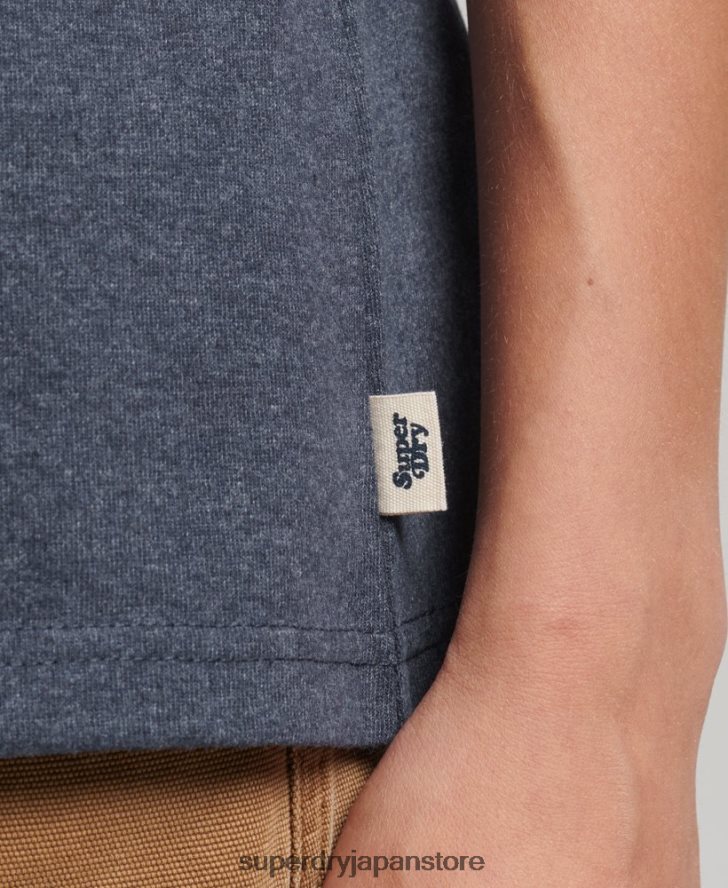リサイクルリンガーTシャツ 女性 Superdry 衣類 海軍 2J62PZ6224