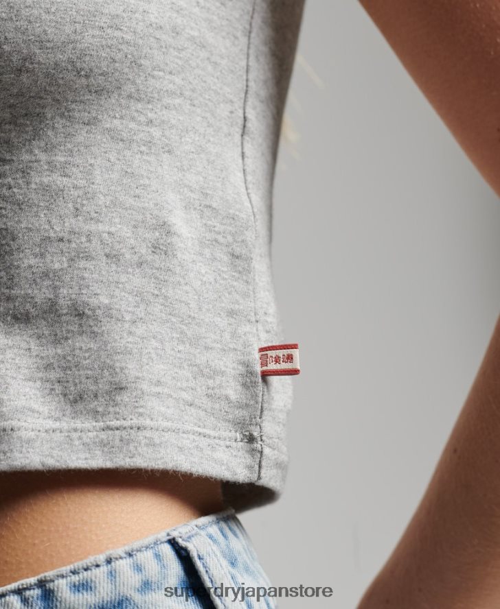 オーガニックコットン ヴィンテージ ベースボール タイニー T シャツ 女性 Superdry 衣類 赤 2J62PZ6231