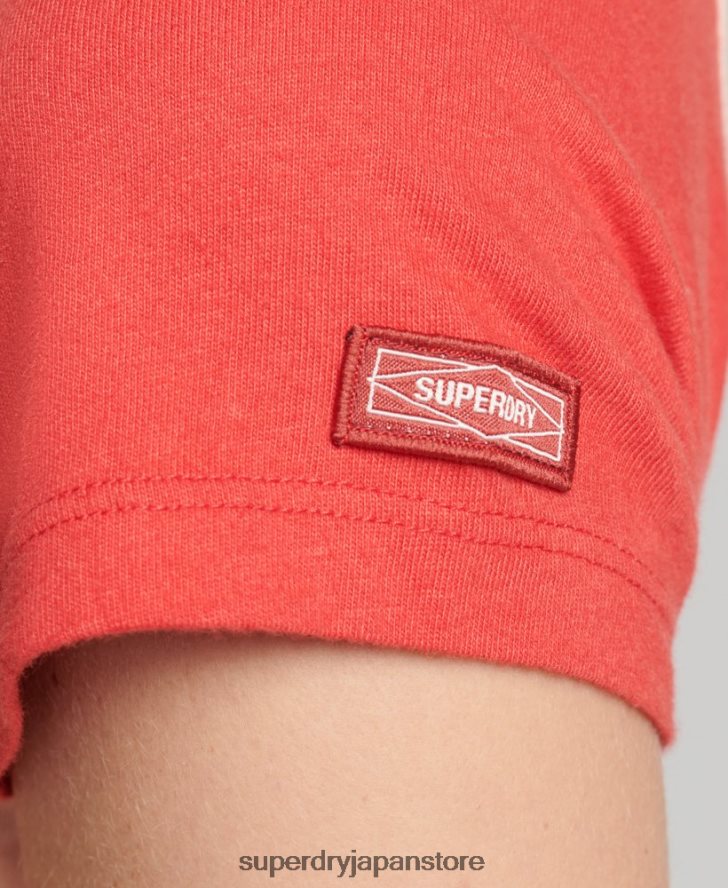 オーガニックコットン ヴィンテージ ベースボール タイニー T シャツ 女性 Superdry 衣類 ピンク 2J62PZ6232