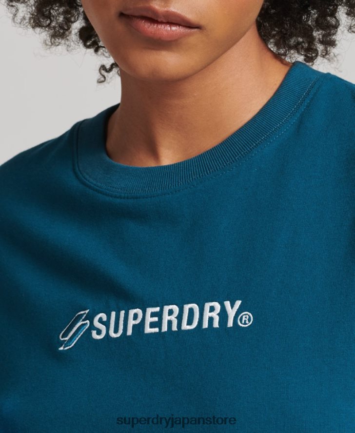 ロゴアップリケ ルーズTシャツ 女性 Superdry 衣類 青 2J62PZ6234