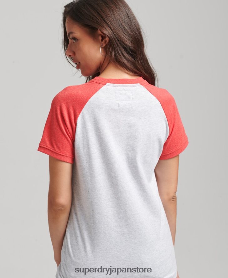 リサイクルラグランTシャツ 女性 Superdry 衣類 グレー 2J62PZ6237