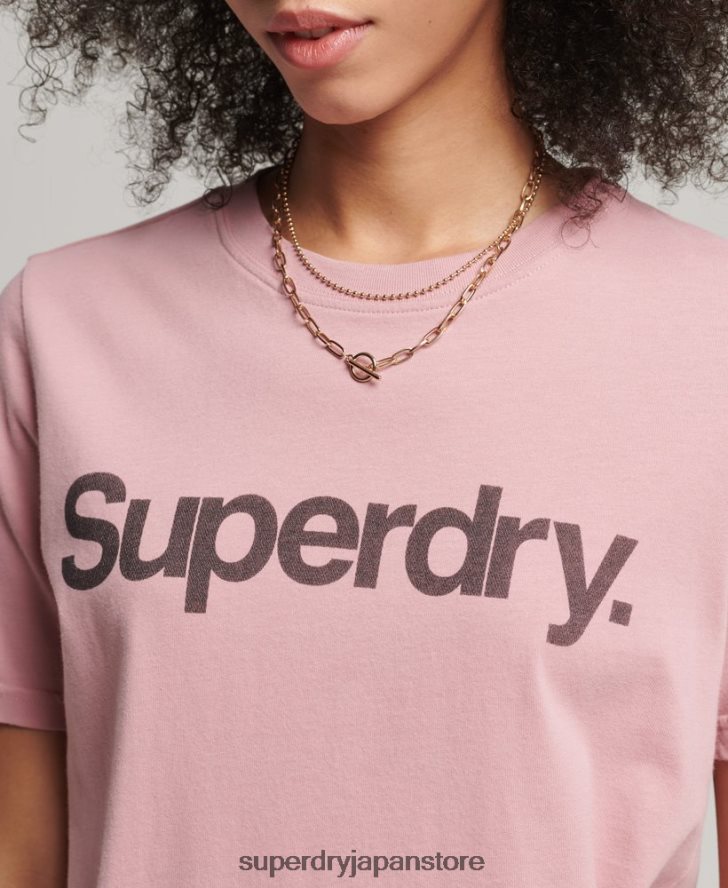 コアロゴTシャツ 女性 Superdry 衣類 ピンク 2J62PZ6242