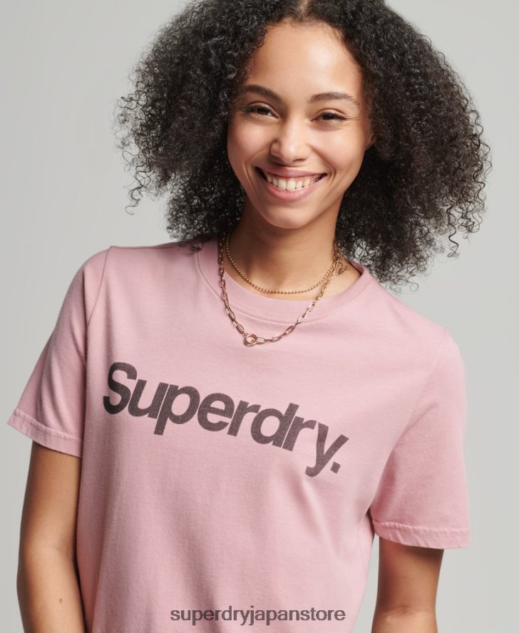 コアロゴTシャツ 女性 Superdry 衣類 ピンク 2J62PZ6242