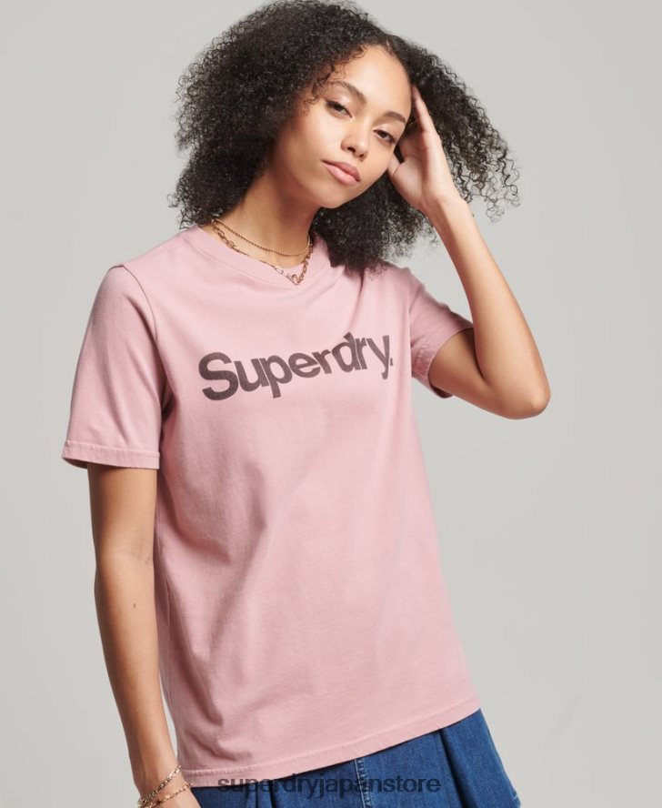 コアロゴTシャツ 女性 Superdry 衣類 ピンク 2J62PZ6242
