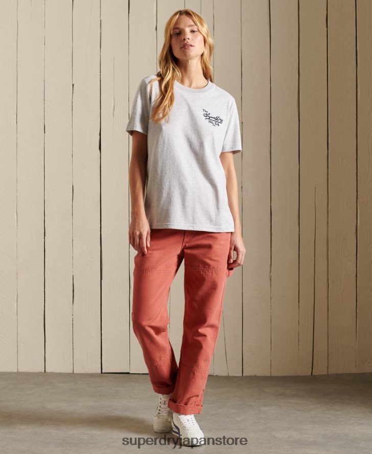 クラフトへの誇りTシャツ 女性 Superdry 衣類 ライトグレー 2J62PZ6243