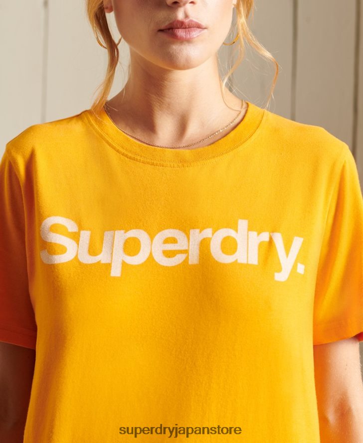 コアロゴTシャツ 女性 Superdry 衣類 金 2J62PZ6244
