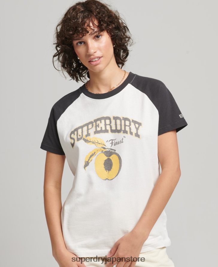 インディーラグランTシャツ 女性 Superdry 衣類 白 2J62PZ6251