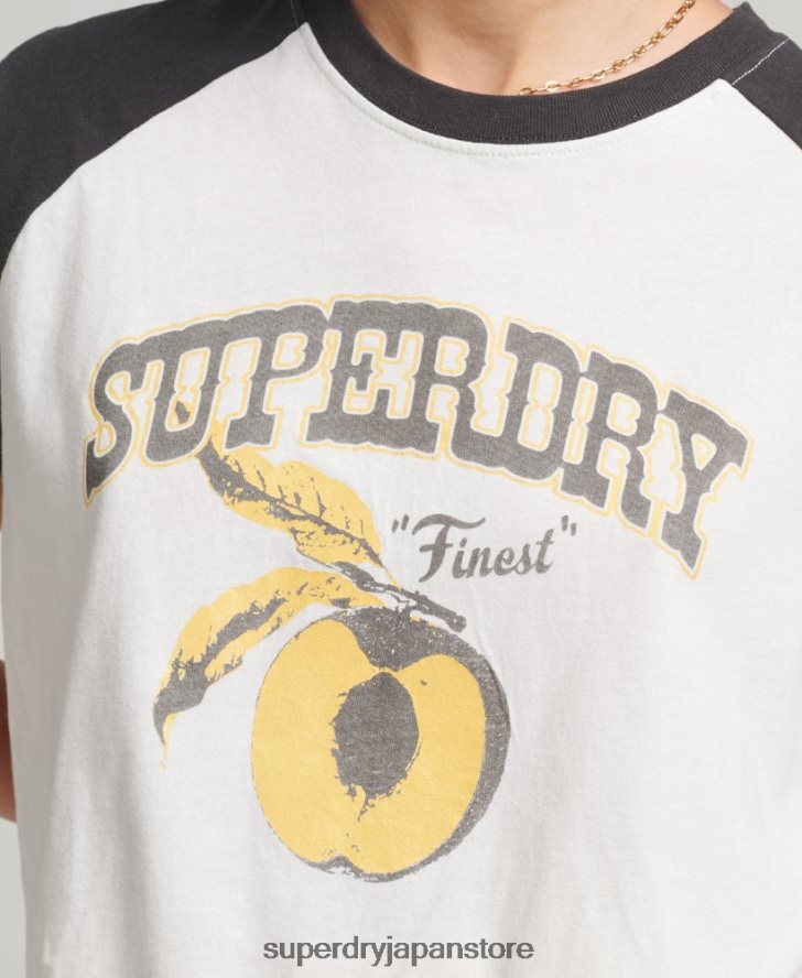 インディーラグランTシャツ 女性 Superdry 衣類 白 2J62PZ6251