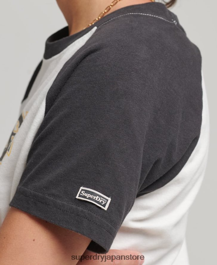 インディーラグランTシャツ 女性 Superdry 衣類 白 2J62PZ6251