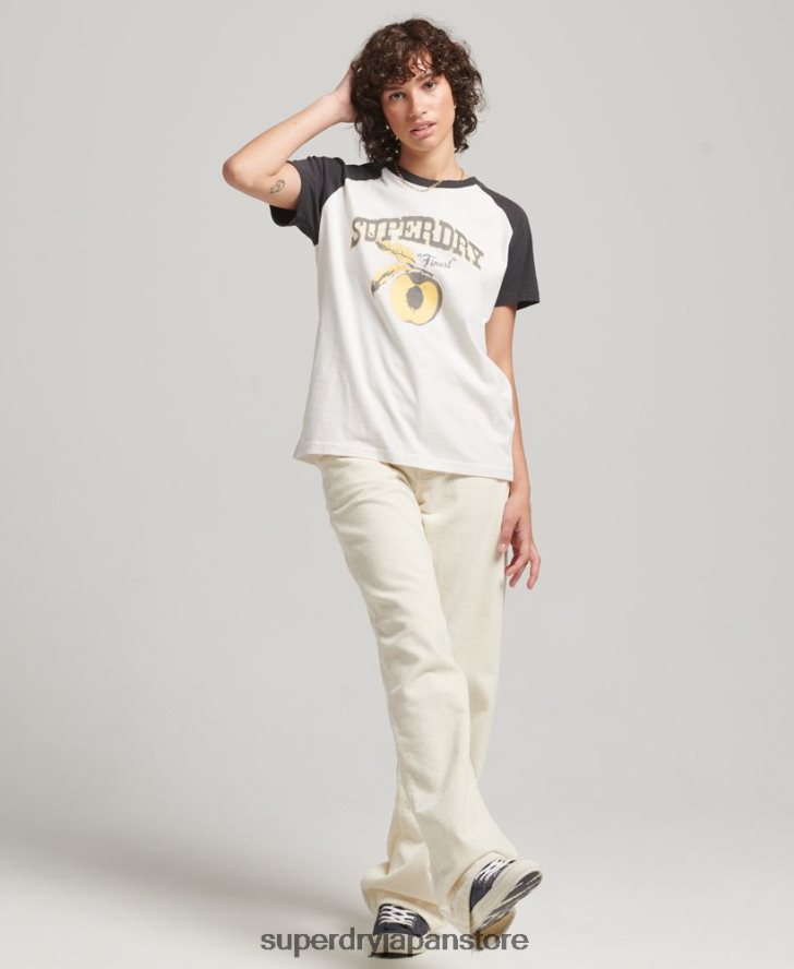 インディーラグランTシャツ 女性 Superdry 衣類 白 2J62PZ6251