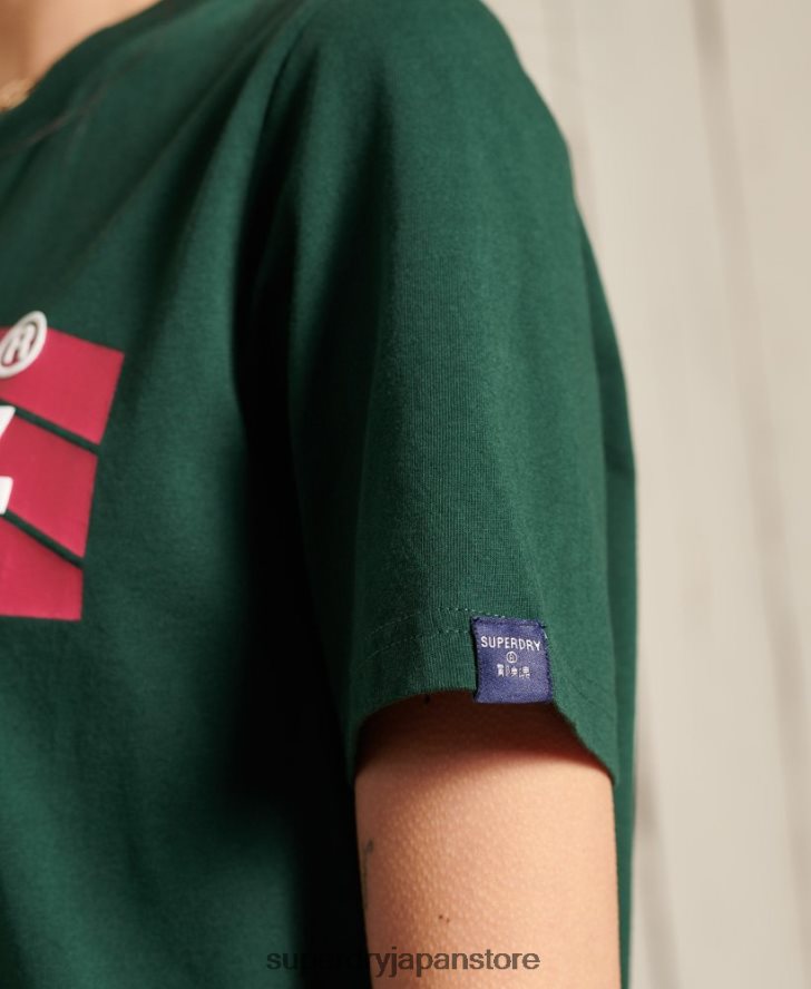 コアロゴカリTシャツ 女性 Superdry 衣類 ターコイズ 2J62PZ6253