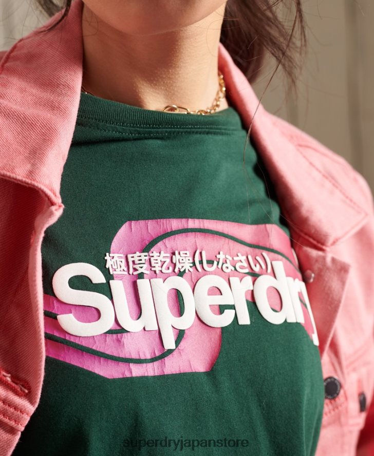 コアロゴカリTシャツ 女性 Superdry 衣類 ターコイズ 2J62PZ6253