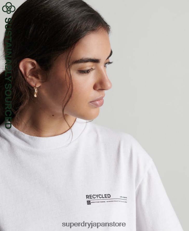 リサイクルマイクロトップTシャツ 女性 Superdry 衣類 白 2J62PZ6255