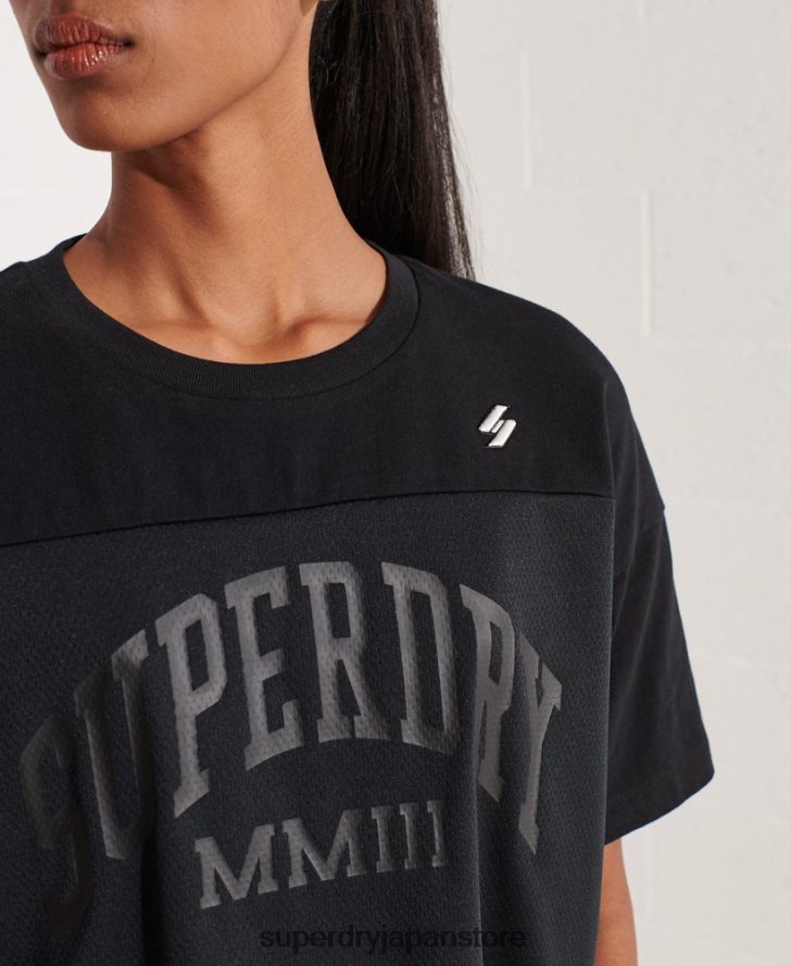 代表アーチ ボクシー T シャツ 女性 Superdry 衣類 黒 2J62PZ6259