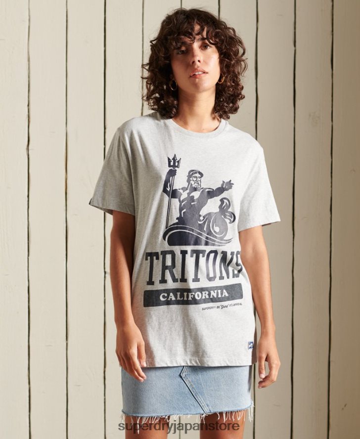 ルーズフィット カレッジステート Tシャツ 女性 Superdry 衣類 グレー 2J62PZ6262