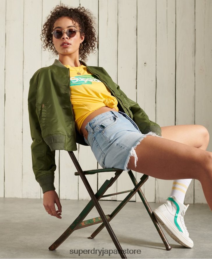 コアロゴカリTシャツ 女性 Superdry 衣類 黄色 2J62PZ6263