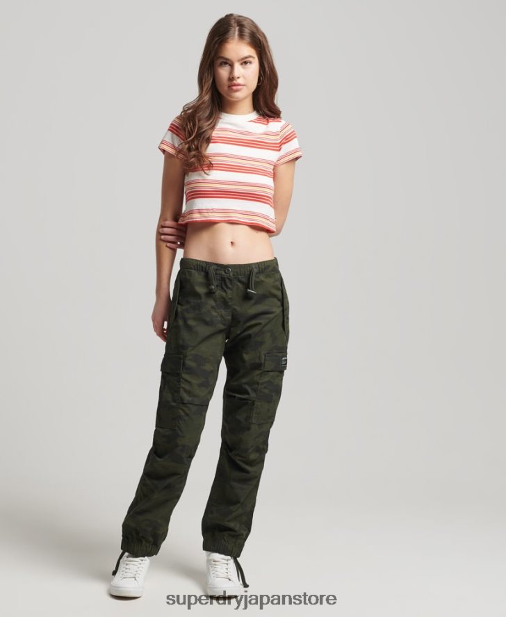 オーガニックコットン ヴィンテージ クロップ Tシャツ 女性 Superdry 衣類 マルチ 2J62PZ6266