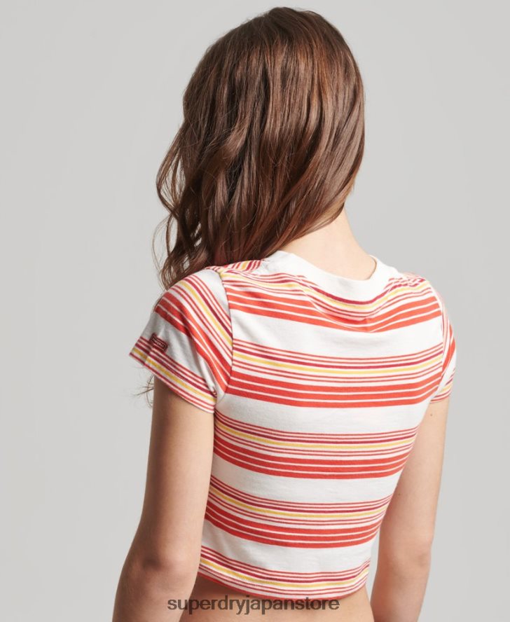 オーガニックコットン ヴィンテージ クロップ Tシャツ 女性 Superdry 衣類 マルチ 2J62PZ6266