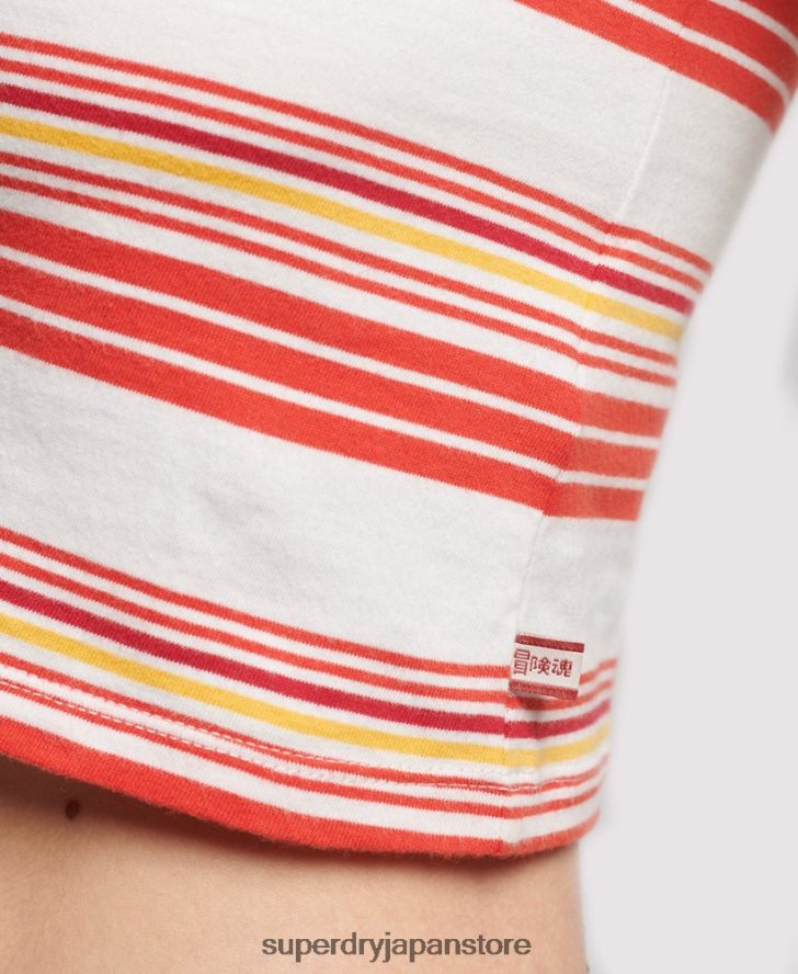 オーガニックコットン ヴィンテージ クロップ Tシャツ 女性 Superdry 衣類 マルチ 2J62PZ6266