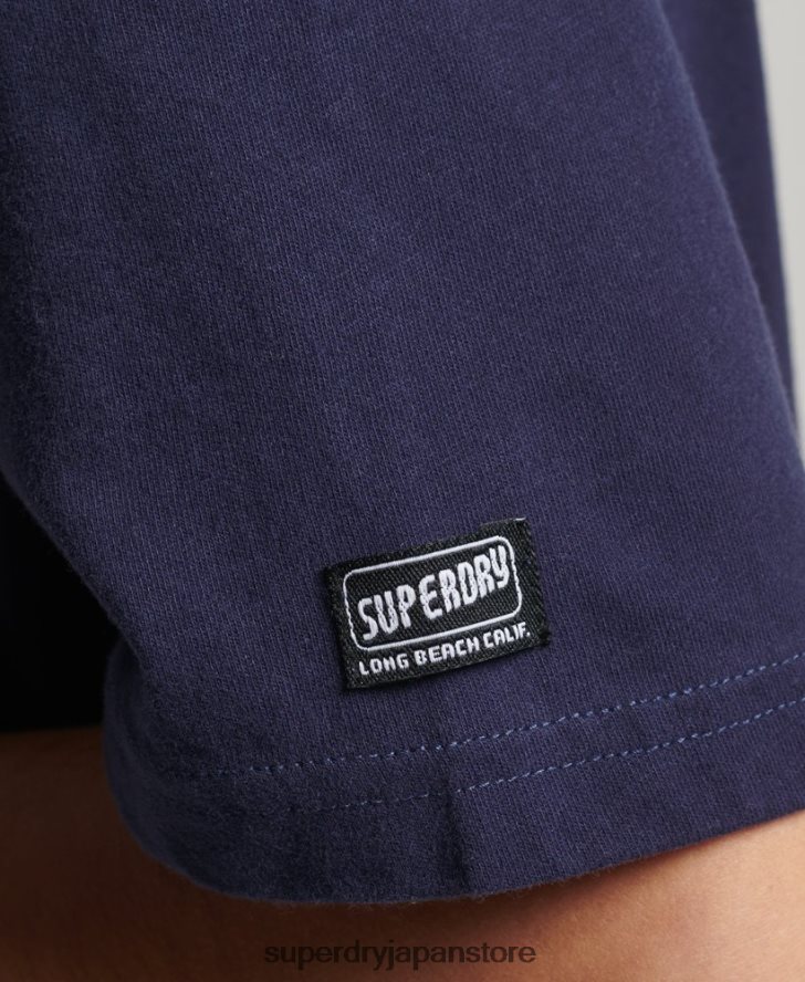 ヴィンテージカリTシャツ 女性 Superdry 衣類 海軍 2J62PZ6267