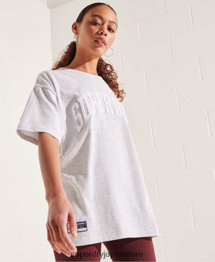バーシティアーチ モノラル Tシャツ 女性 Superdry 衣類 ライトグレー 2J62PZ6268