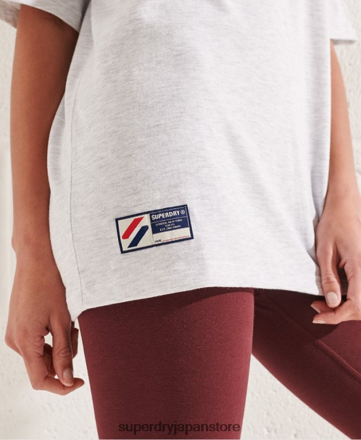 バーシティアーチ モノラル Tシャツ 女性 Superdry 衣類 ライトグレー 2J62PZ6268